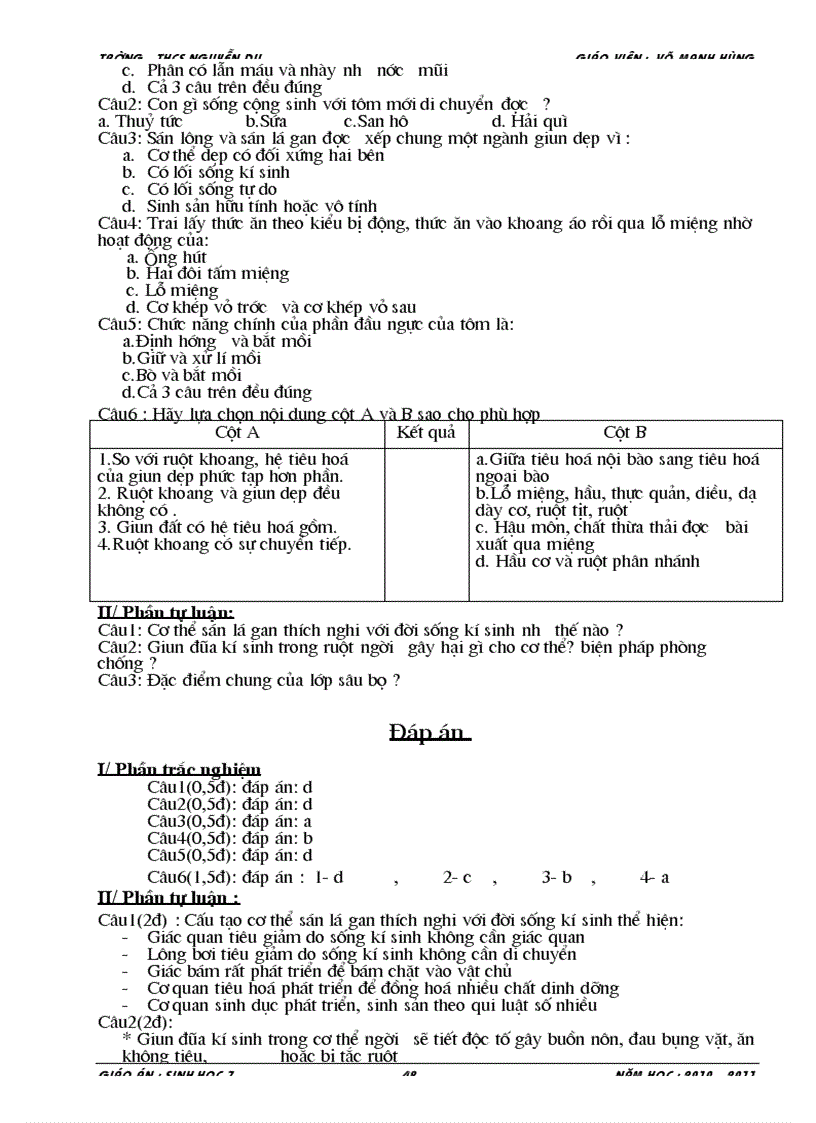 image for page Giáo án sinh 7 1