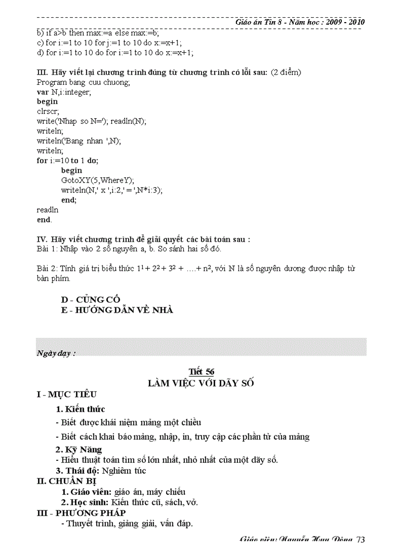 image for page Giáo án Tin 8 1