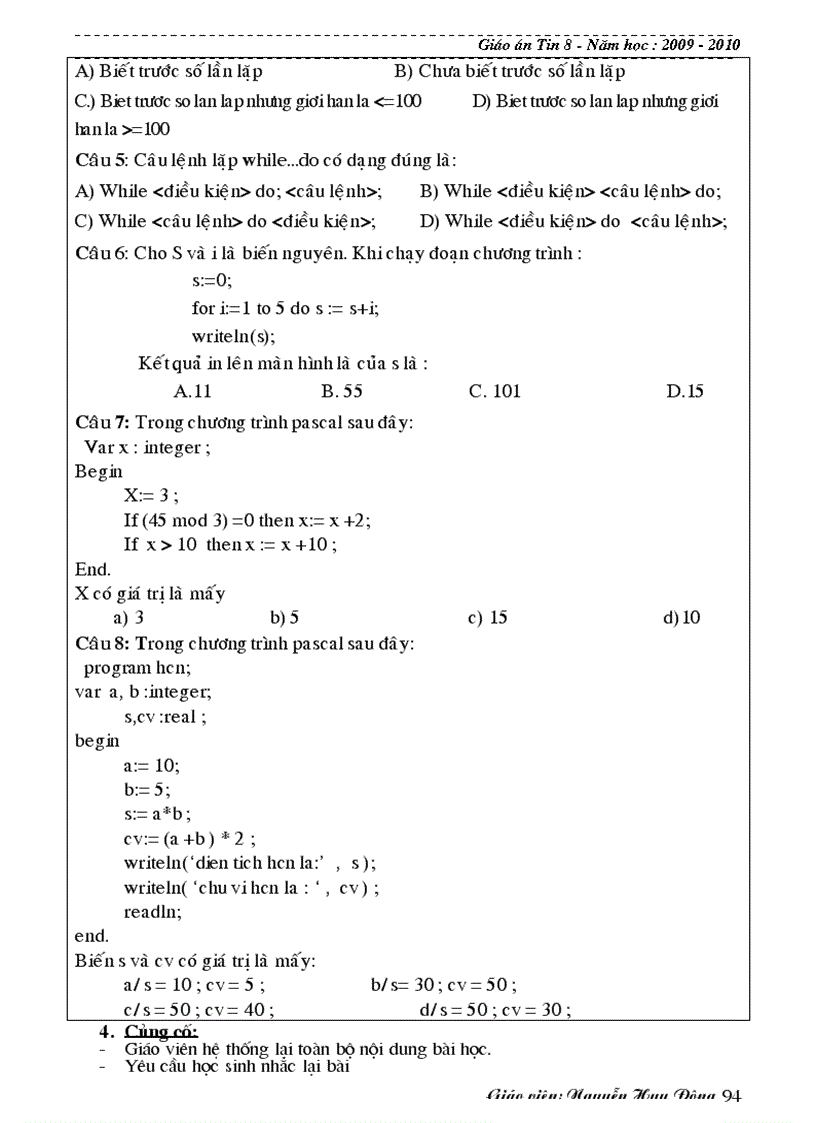 image for page Giáo án Tin 8 1