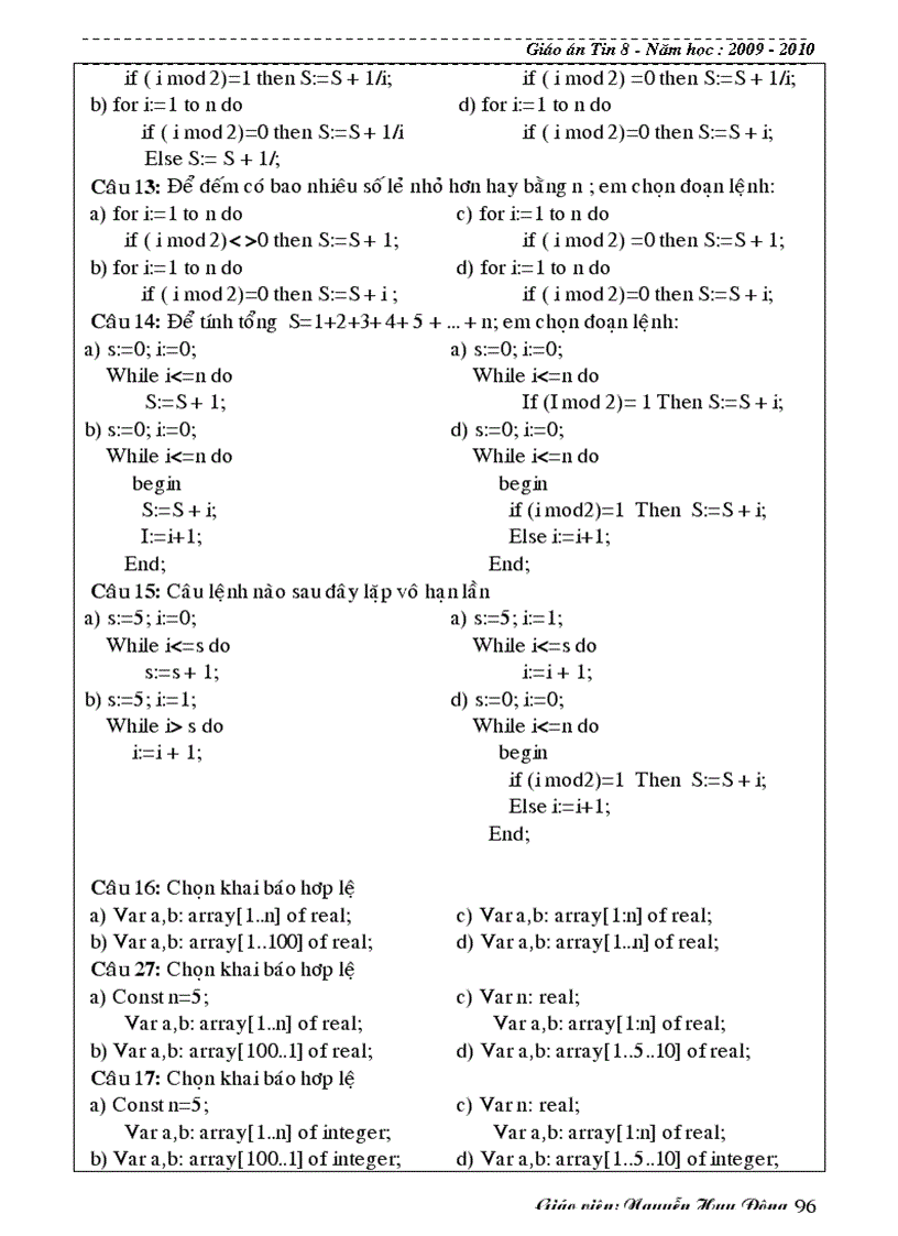 image for page Giáo án Tin 8 1