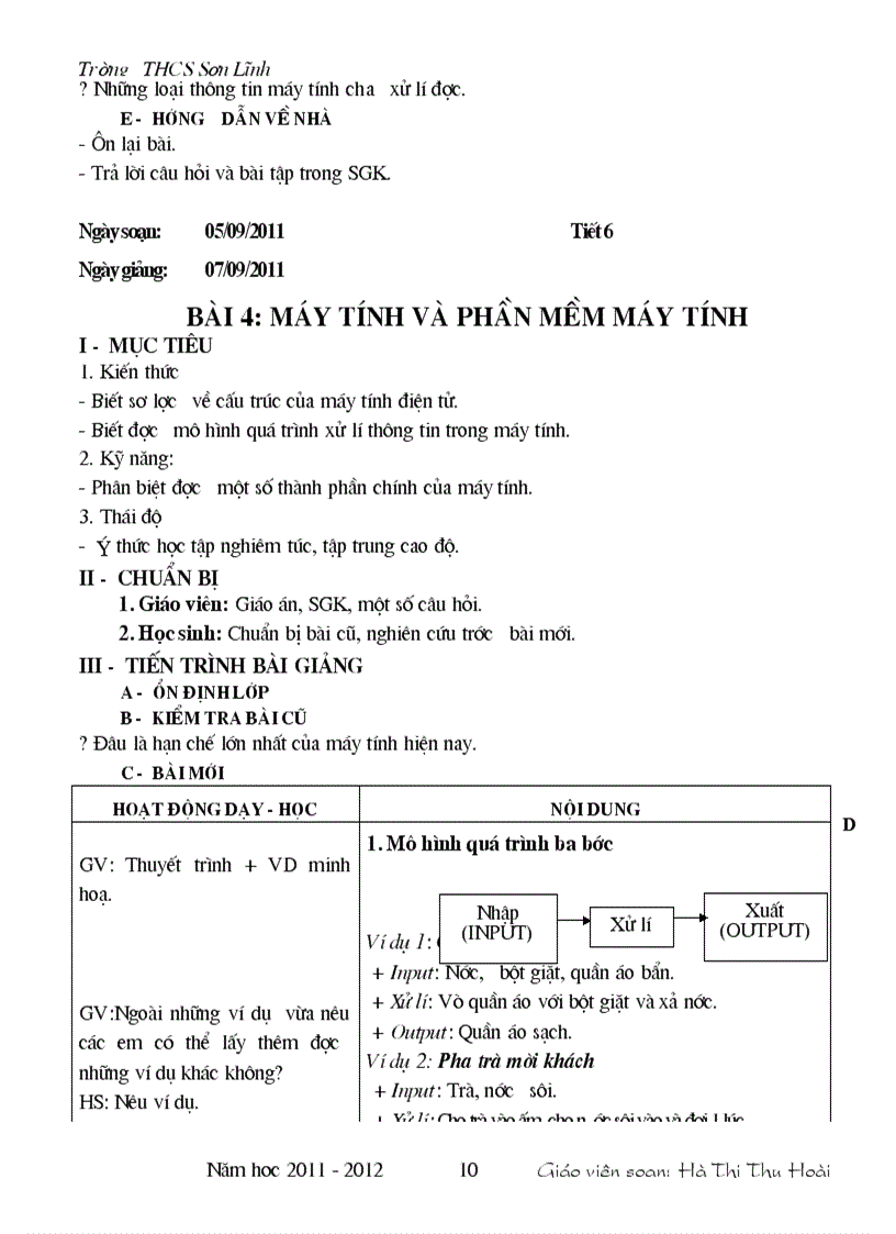 image for page Giáo án tin học 6 1