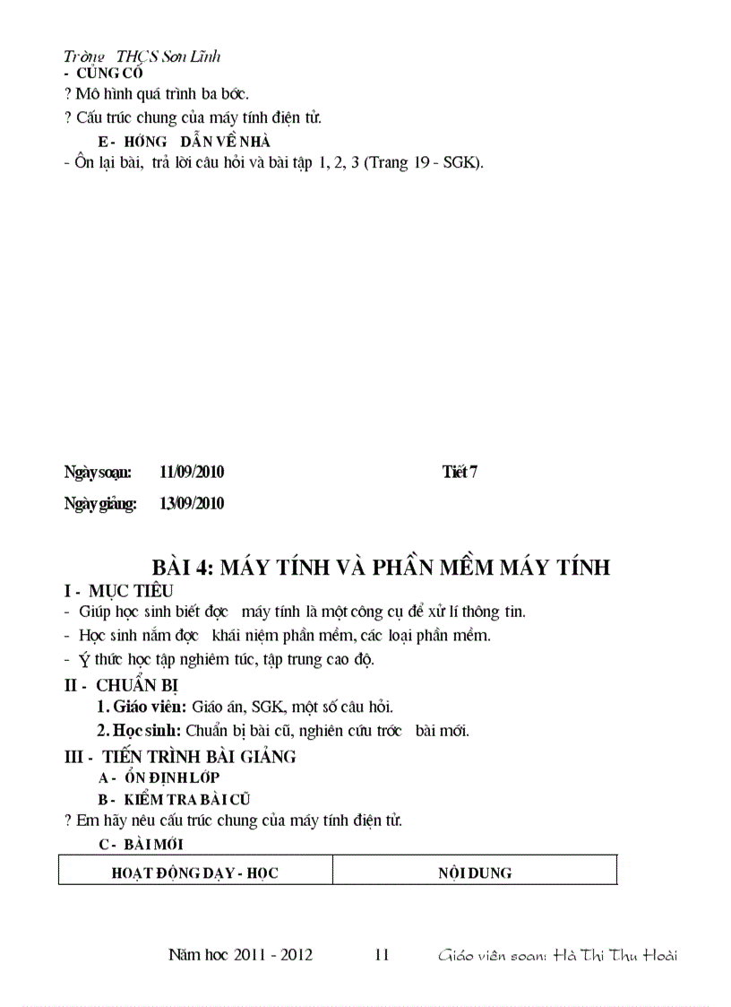 image for page Giáo án tin học 6 1