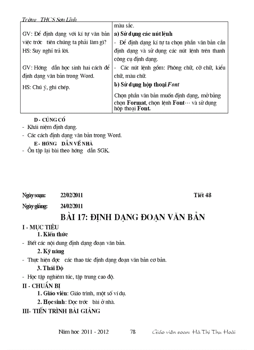 image for page Giáo án tin học 6 1