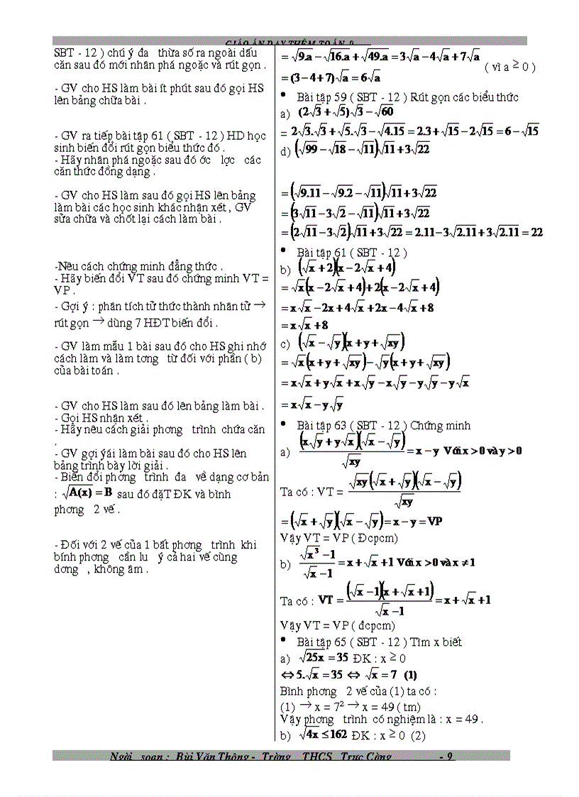 image for page Giáo án tự chọn 9 1