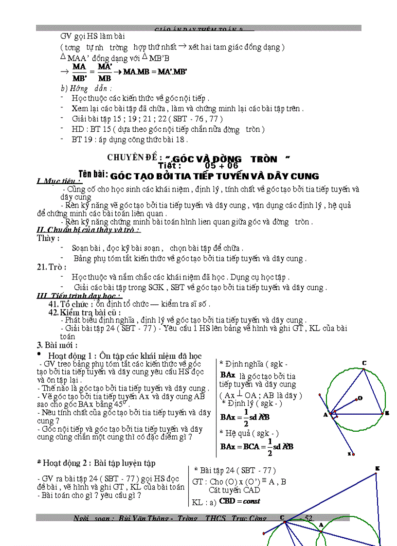 image for page Giáo án tự chọn 9 1