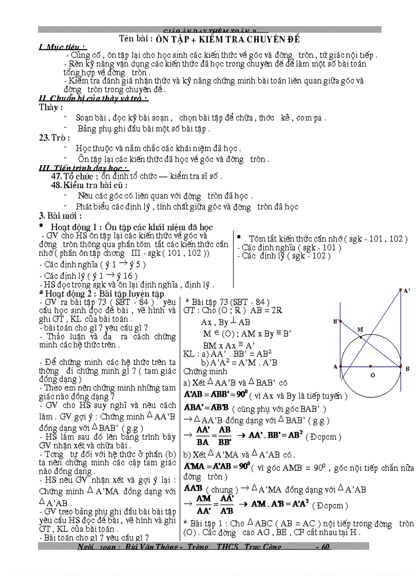 image for page Giáo án tự chọn 9 1