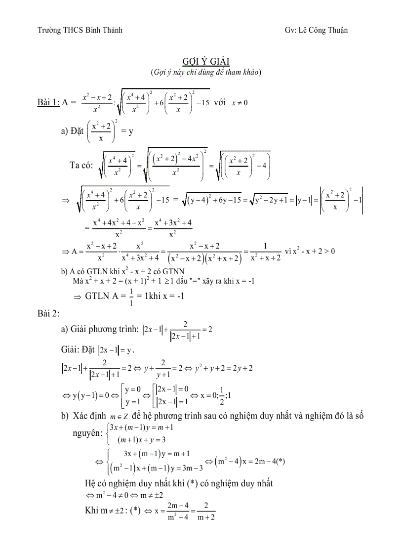 image for page Gợi ý giải đề thi HSG TP Huế năm học 2011 2012