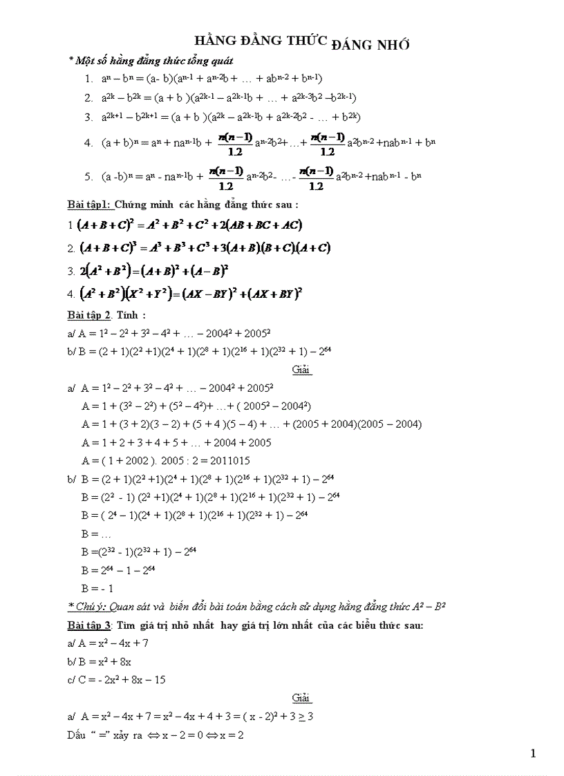 image for page Hằng Đẳng Thức