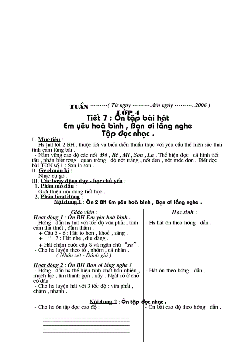 image for page Hát nhạc lớp 4