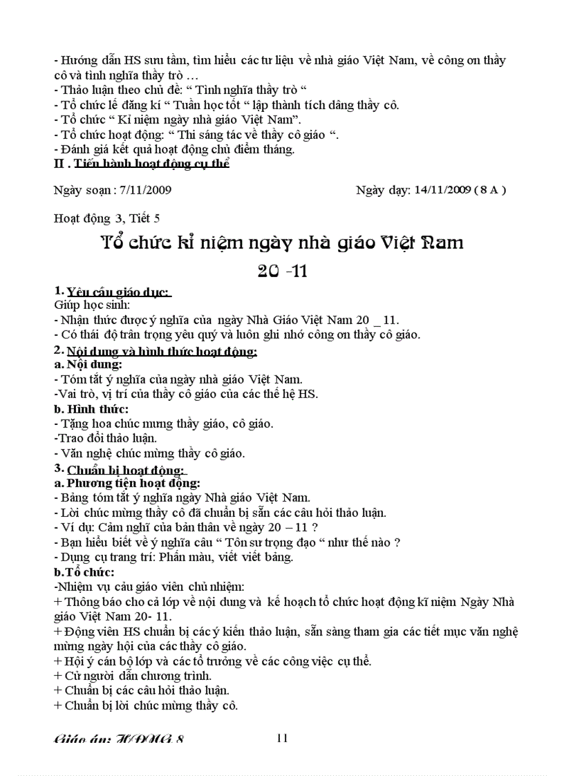 image for page HĐNGLL khối 8 chủ điểm tháng 9