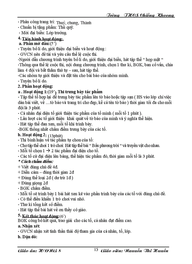 image for page HĐNGLL khối 8 chủ điểm tháng 9