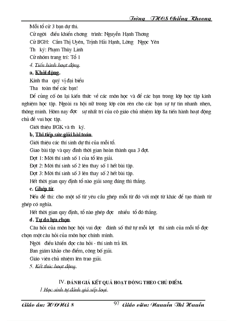 image for page HĐNGLL khối 8 chủ điểm tháng 9