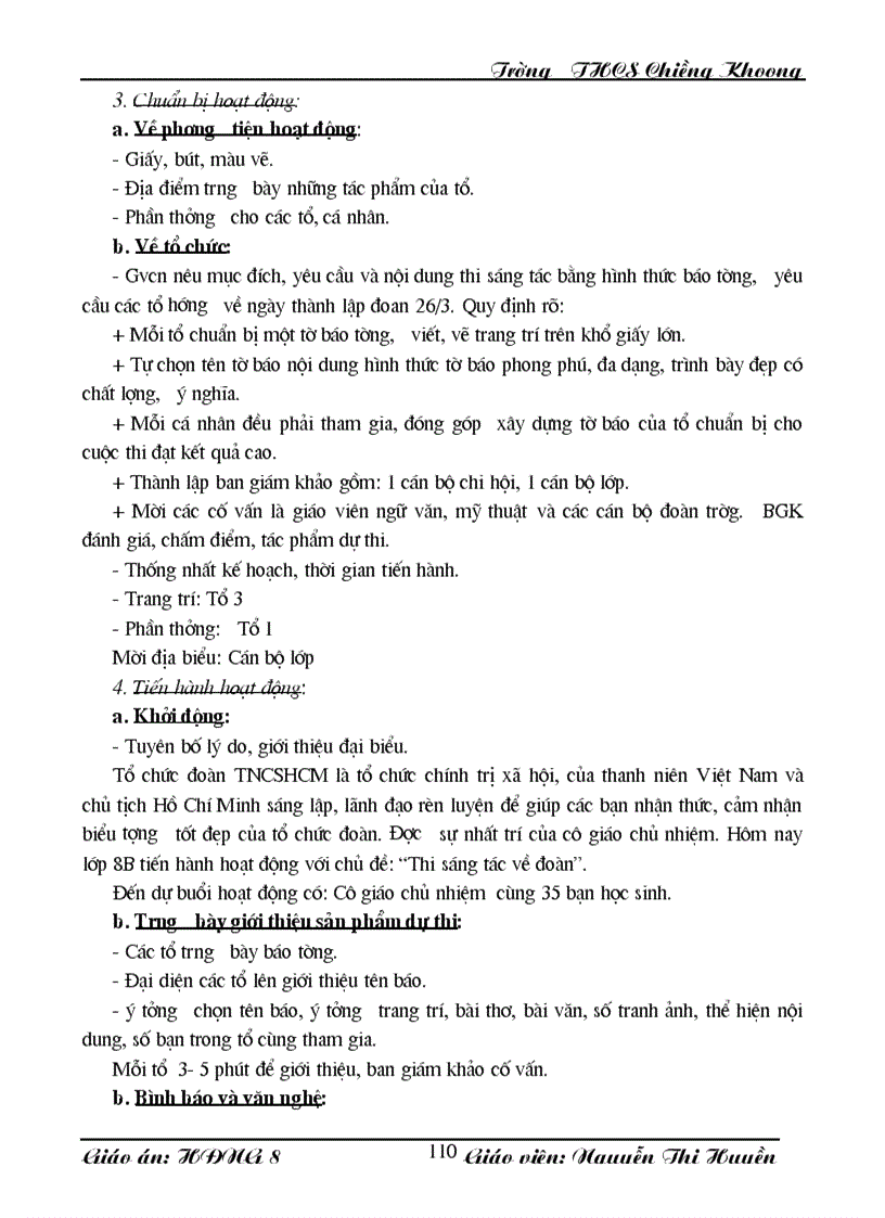 image for page HĐNGLL khối 8 chủ điểm tháng 9