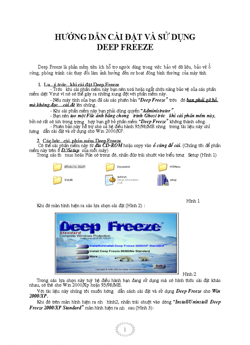 HDSD Deepfreeze