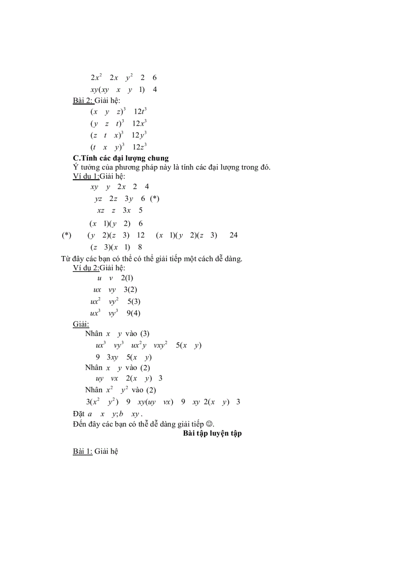 image for page Hệ phương trình