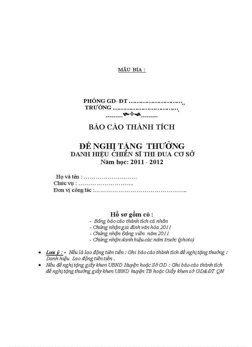 image for page Hướng dẫn công tác thi đua năm 2011 2012