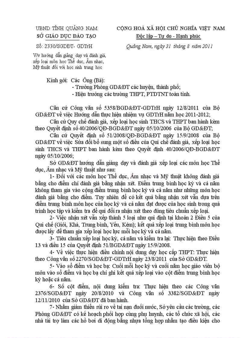 image for page Hướng dẫn đánh giá xếp loại môn thể dục