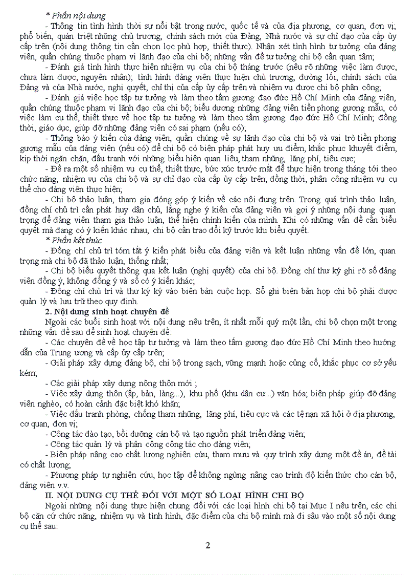 image for page Hướng dẫn số 09 HD BTCTW ngày 02 3 2012 của BTC TW về nội dung sinh hoạt chi bộ