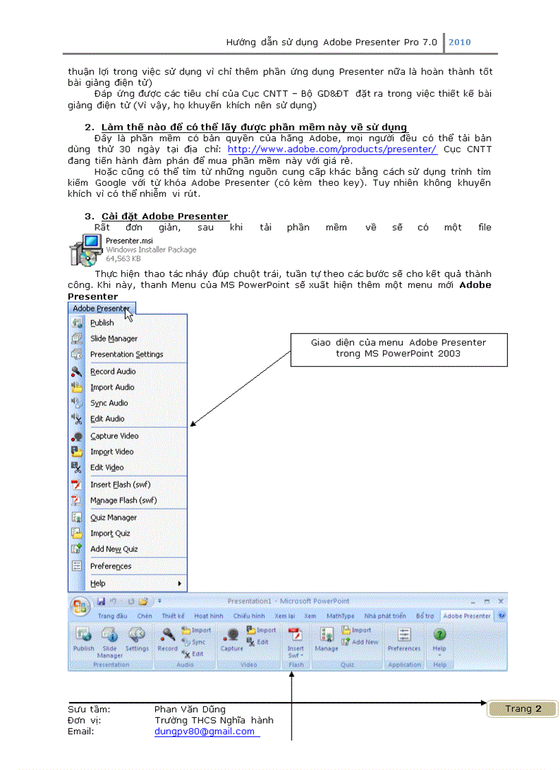image for page Hướng dẫn sử dụng Adobe Presenter Pro 7 0