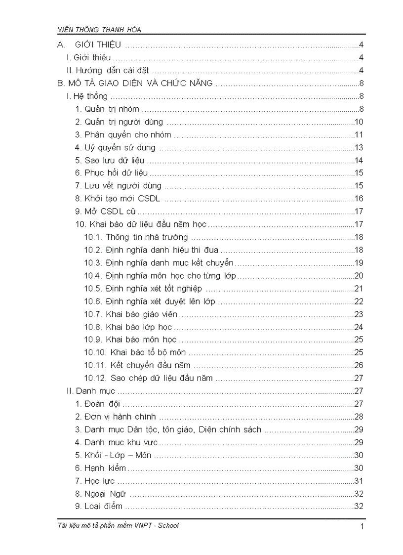 image for page Hướng dẫn sử dụng phần mềm VNPT SCHOOL