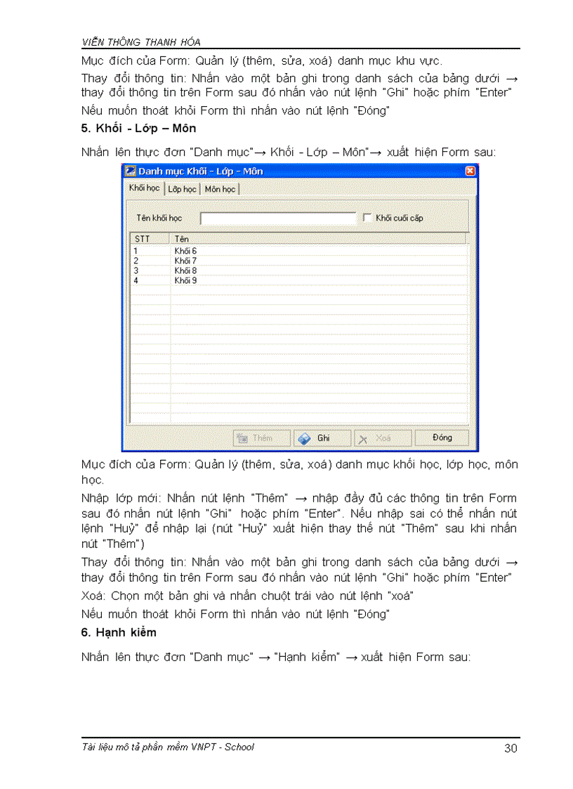 image for page Hướng dẫn sử dụng phần mềm VNPT SCHOOL