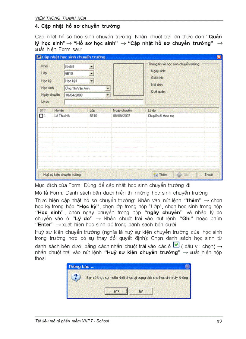 image for page Hướng dẫn sử dụng phần mềm VNPT SCHOOL