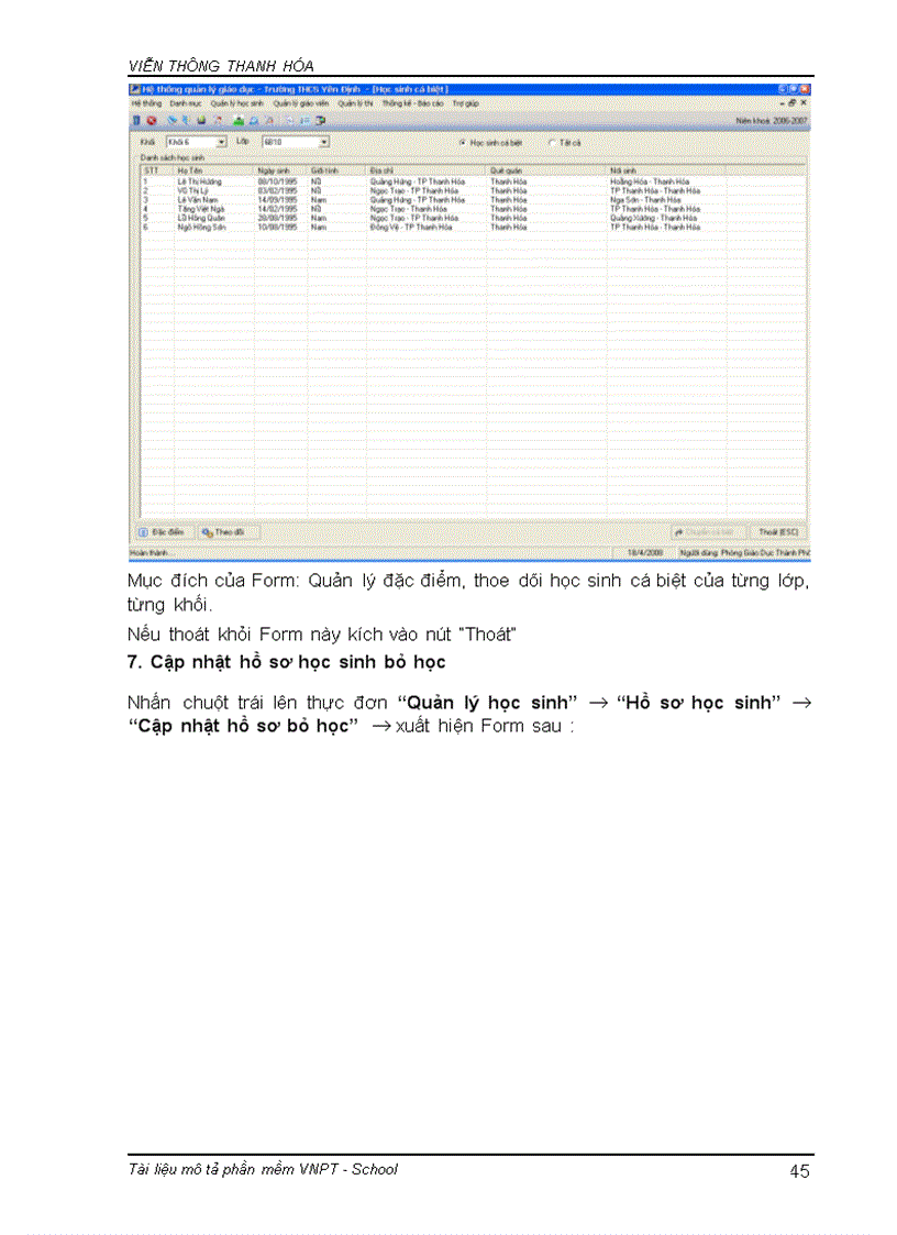 image for page Hướng dẫn sử dụng phần mềm VNPT SCHOOL