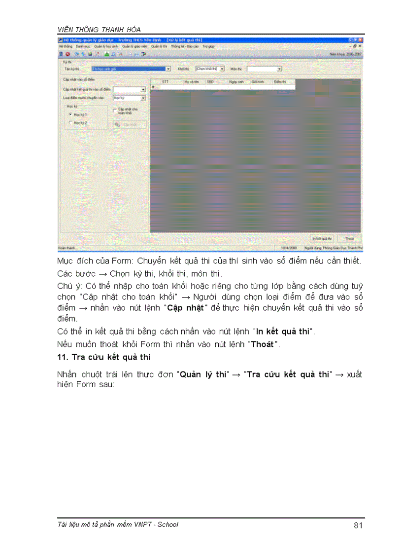 image for page Hướng dẫn sử dụng phần mềm VNPT SCHOOL