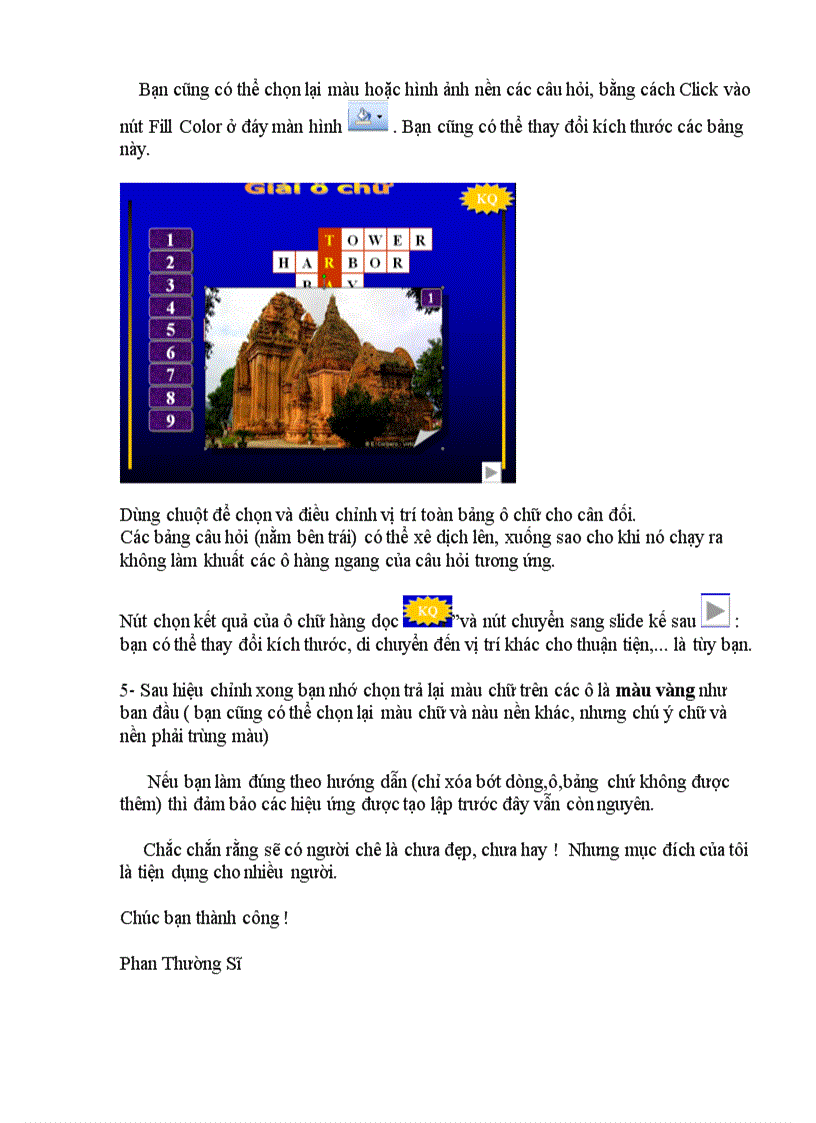 image for page Hướng dẫn thiết kế ô chữ