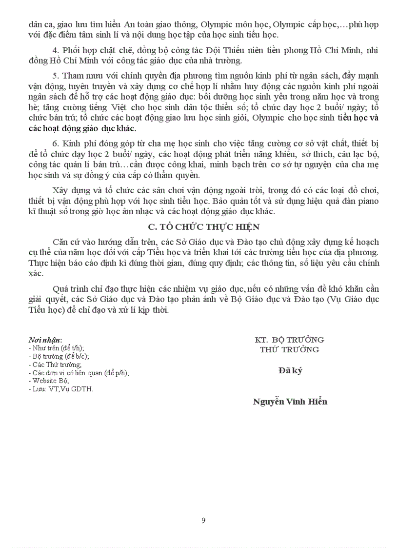 image for page Hướng dẫn thực hiện nhiệm vụ năm học 2010 2011 đối với giáo dục tiểu học