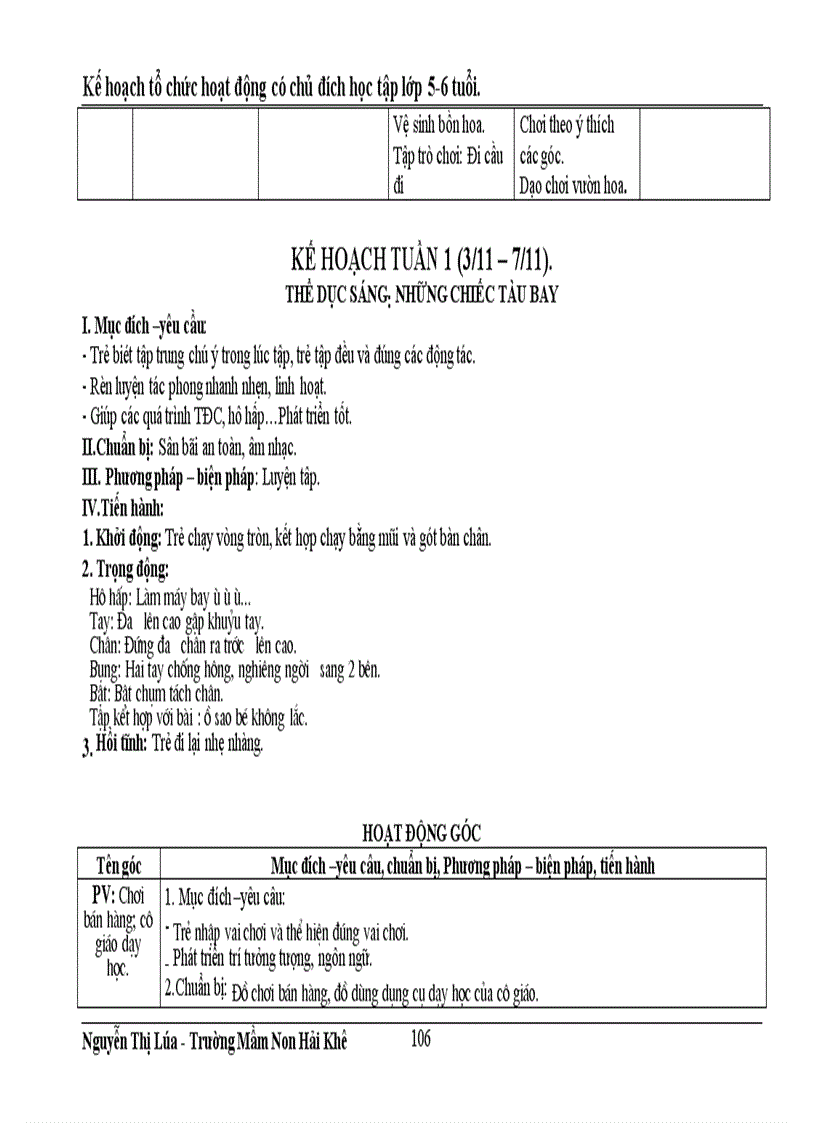 image for page Kế hoạch chăm sóc giáo dục trẻ 5 tuổi