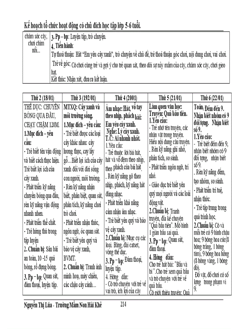 image for page Kế hoạch chăm sóc giáo dục trẻ 5 tuổi