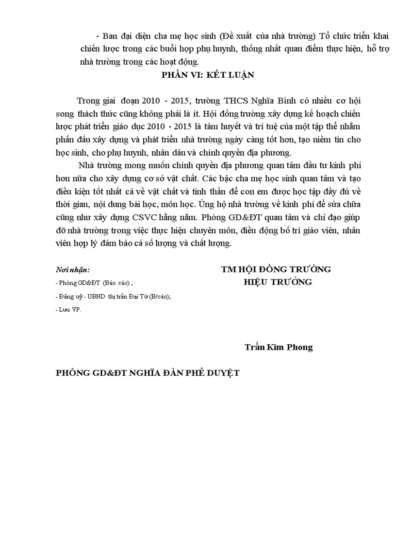 image for page Kế hoạch chiến lược phát triển trường THCS Nghĩa Bình giai đoạn 2010 2015 và tầm nhìn 2020