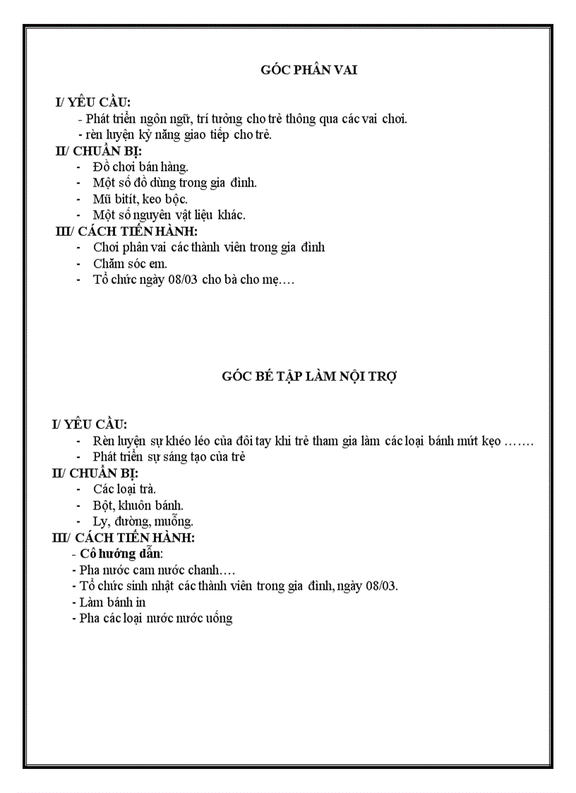 image for page Kế hoạch chủ điểm gia đình ngày 08 03