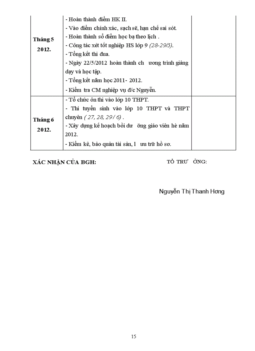 image for page Kế hoạch chuyên môn tổ KHTN năm học 2011 2012