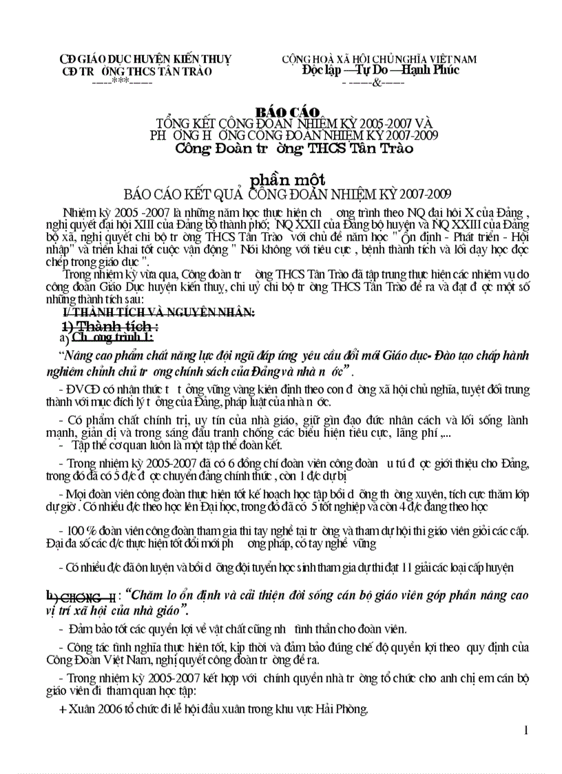 image for page Ke hoach hoat dong cong doan