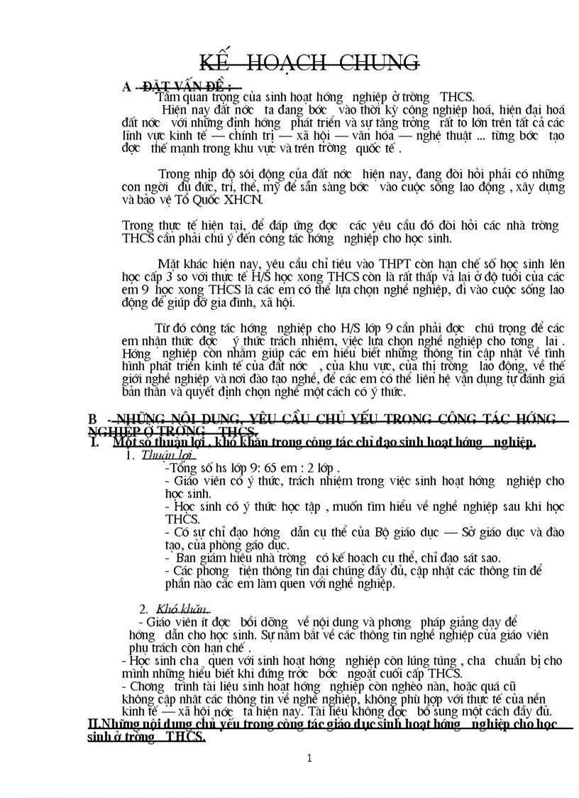 image for page Ke hoach huong nghiep