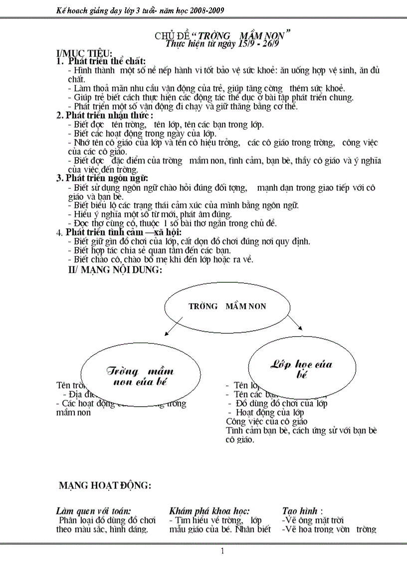 image for page Kế hoạch lớp 3 tuổi