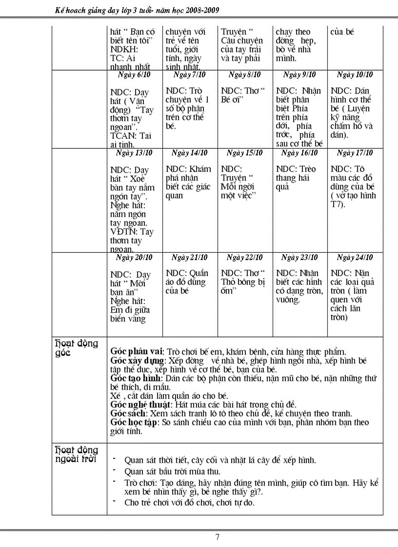 image for page Kế hoạch lớp 3 tuổi