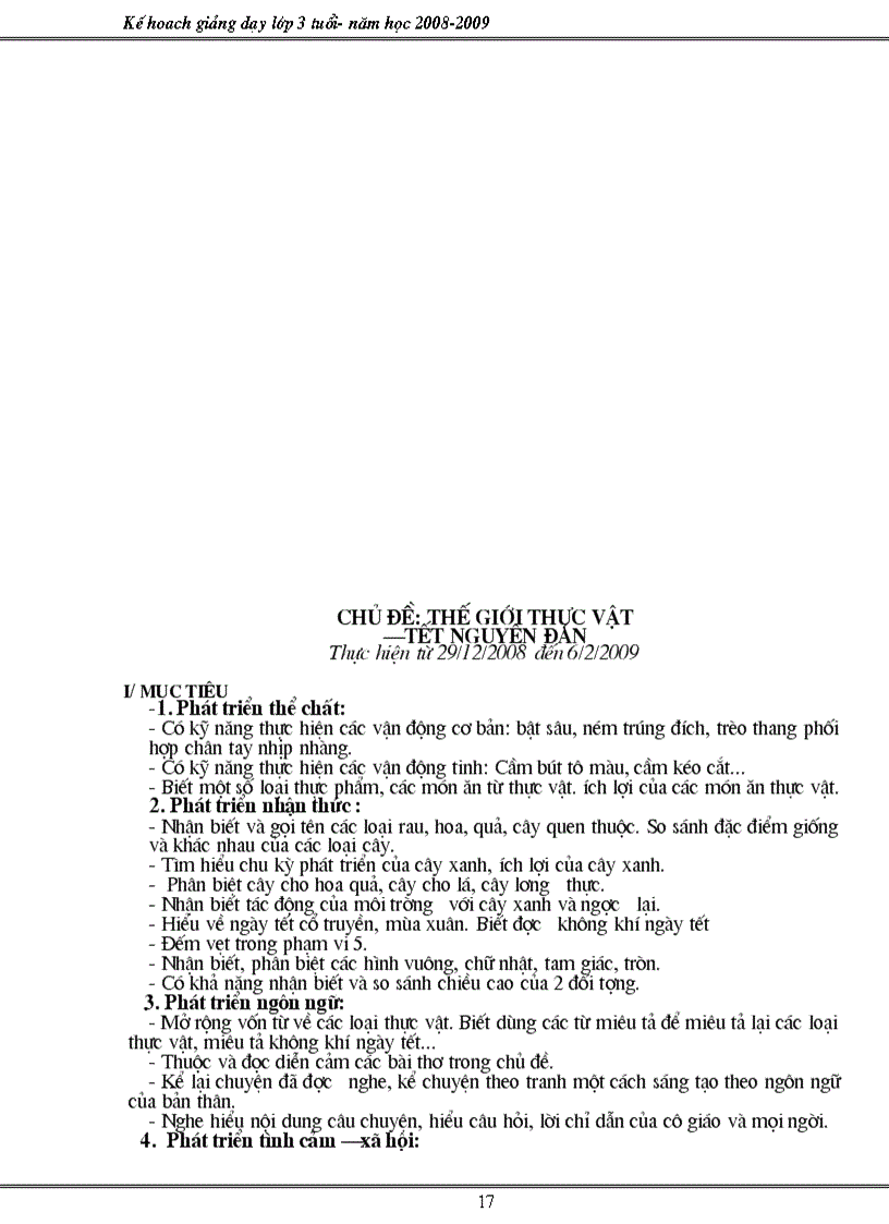 image for page Kế hoạch lớp 3 tuổi