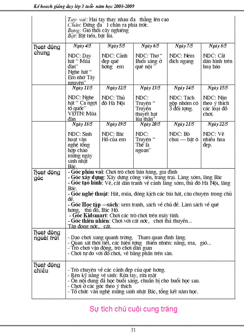 image for page Kế hoạch lớp 3 tuổi