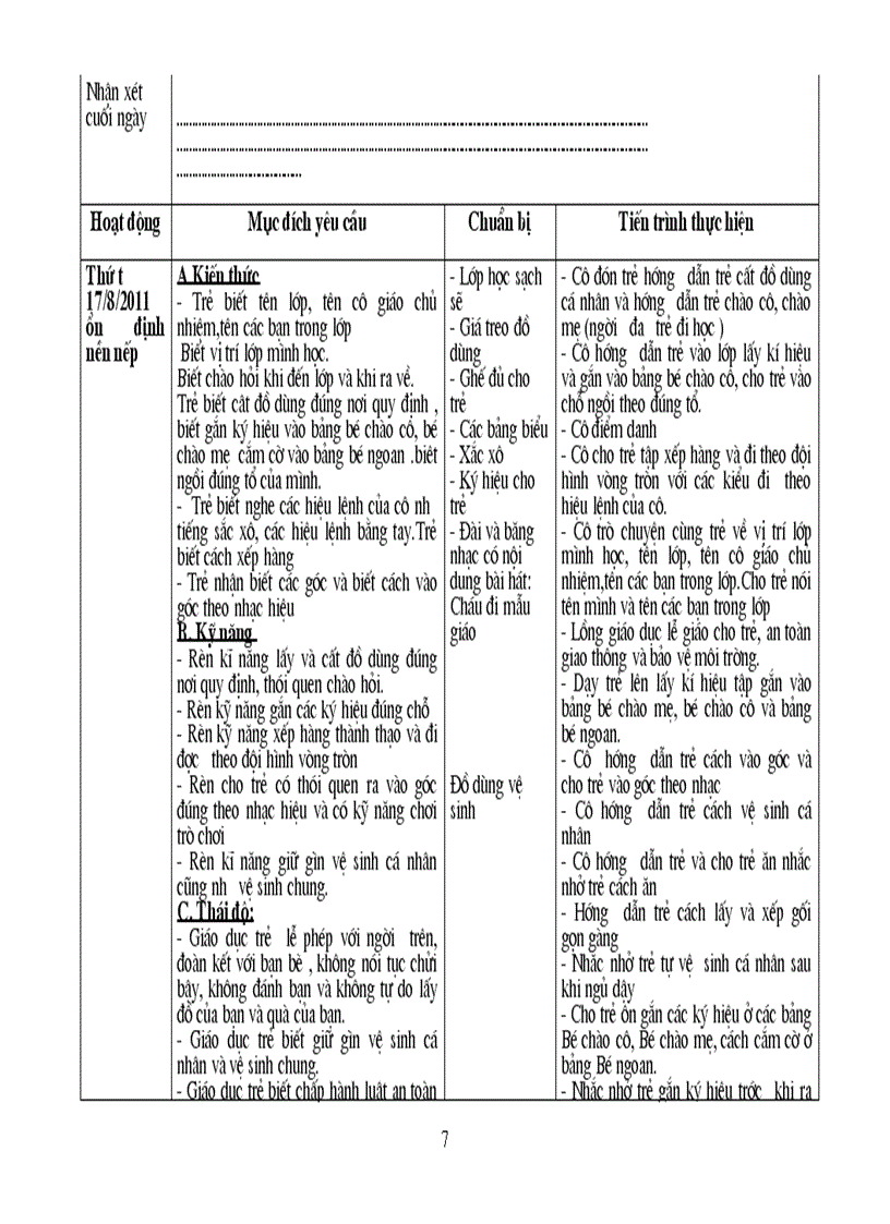 image for page Kế hoạch lớp mẫu giáo 3 tuổi