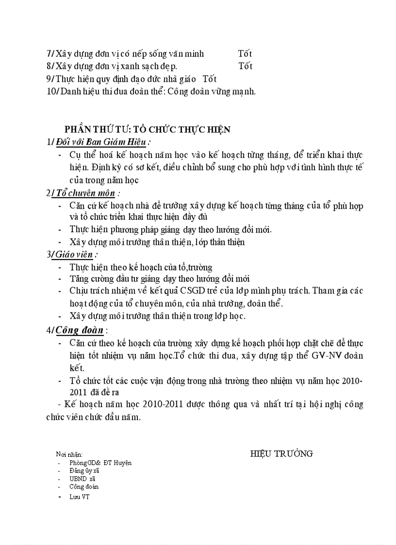 image for page Kế hoạch năm học lớp 2010 2011