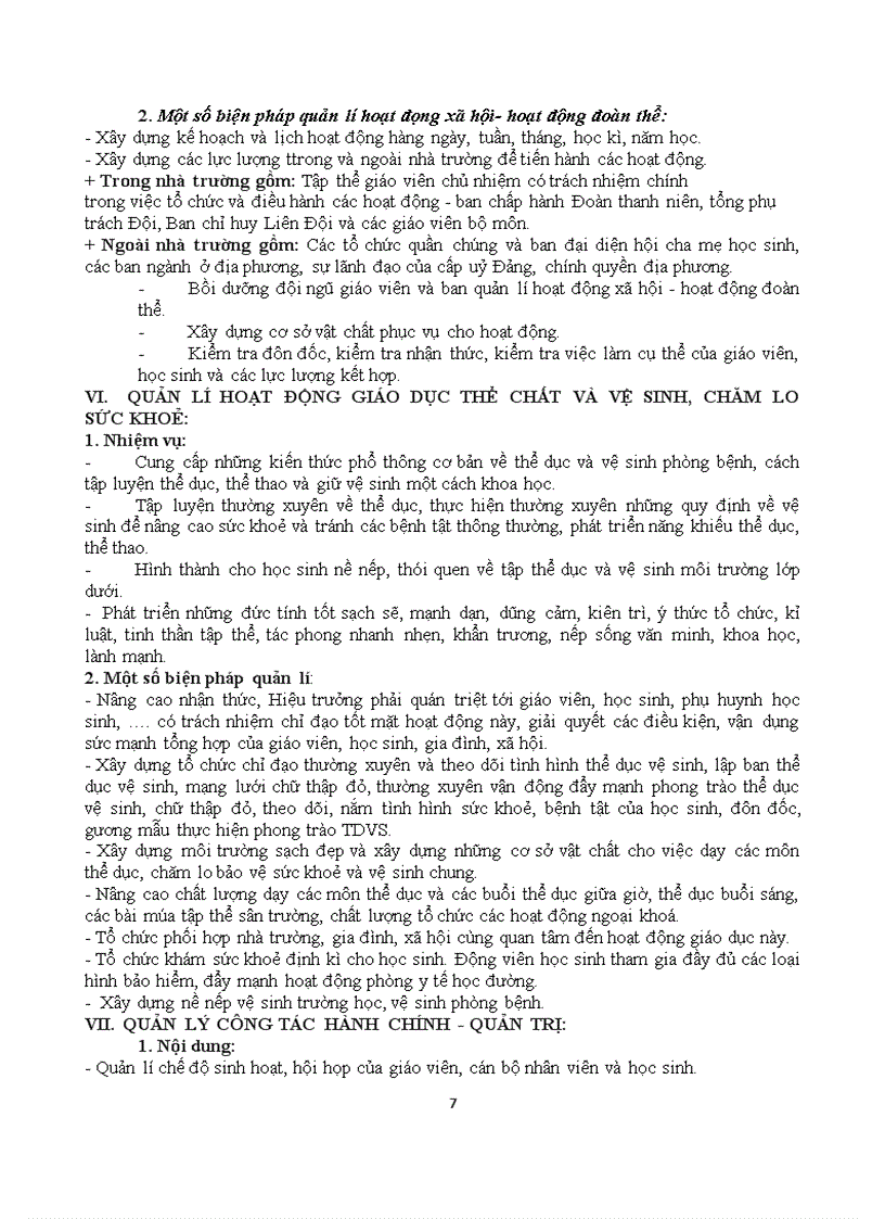 image for page Kế hoạch quản lý của hiệu trưởng