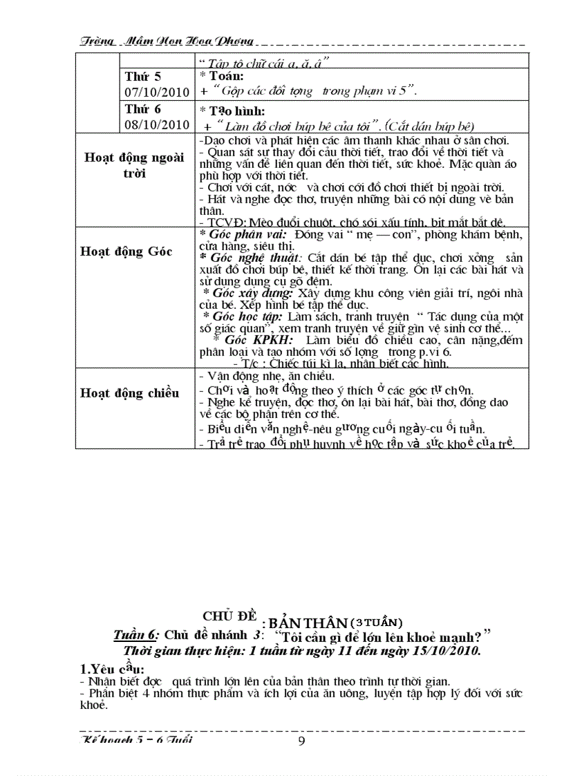 image for page Kế hoạch tuần CD Ban than 5 6 t