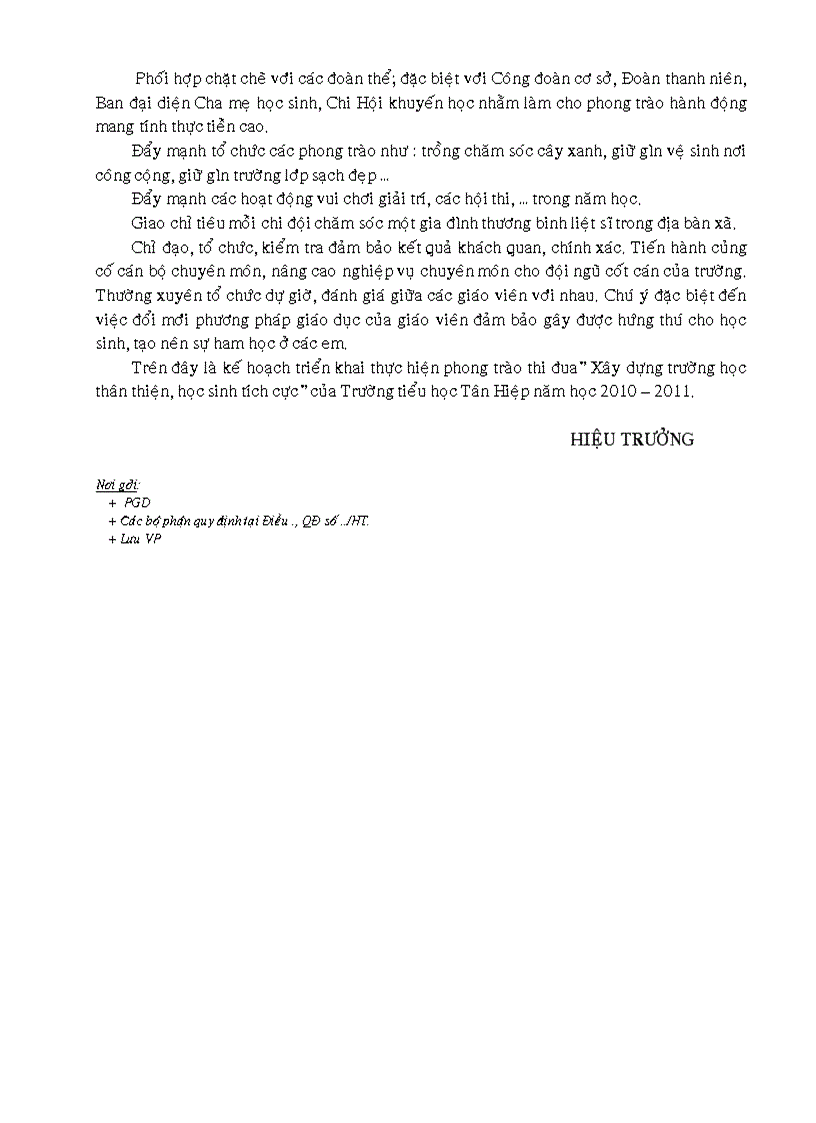 image for page Kế hoạch xây dựng trường học thân thiện học sinh tích cựuc năm học 2010 2011
