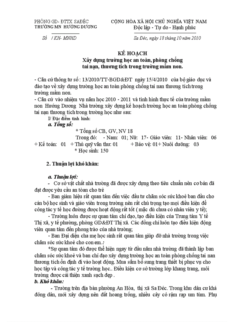 image for page Kế hoạch xây dựng trường mn an toàn
