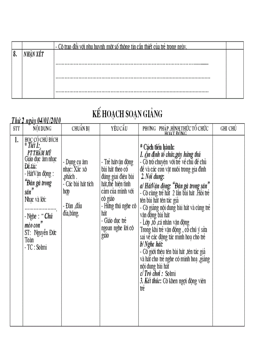 image for page Kehoach soan giang the gioi dong vat 4 tuan