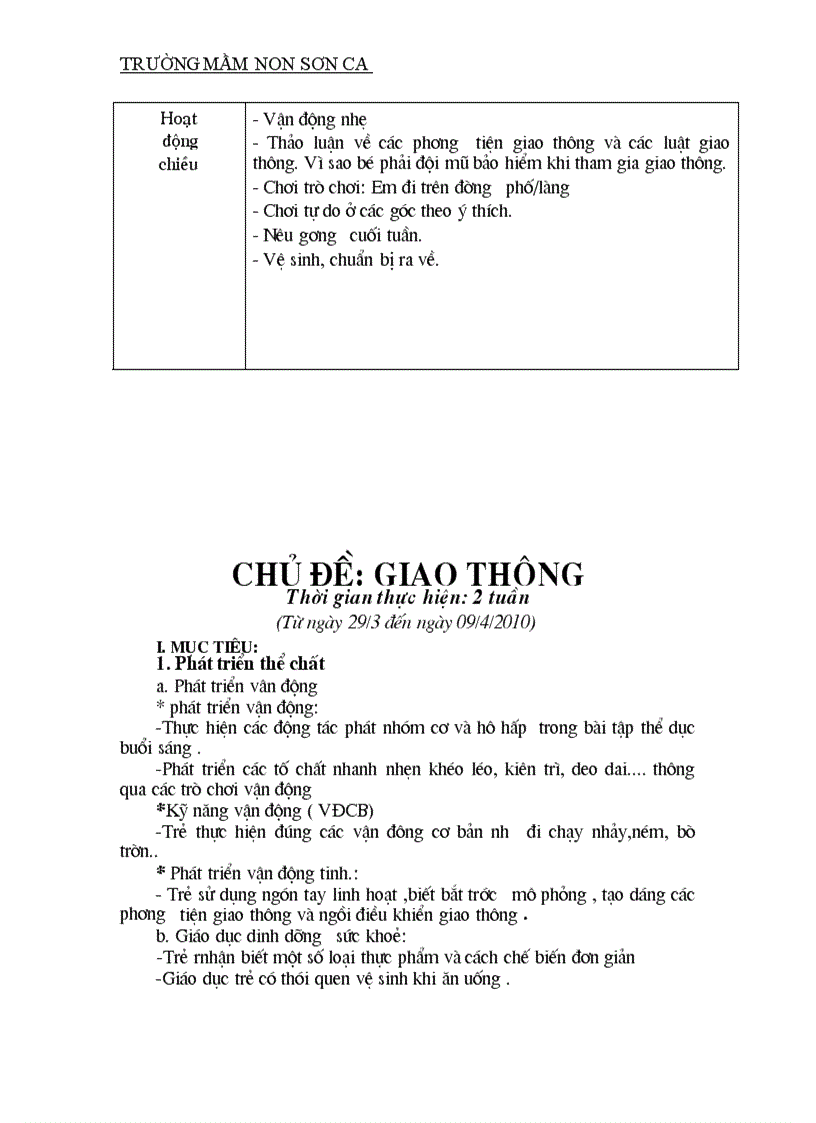 image for page Kh giảng dạy chủ đề giao thông