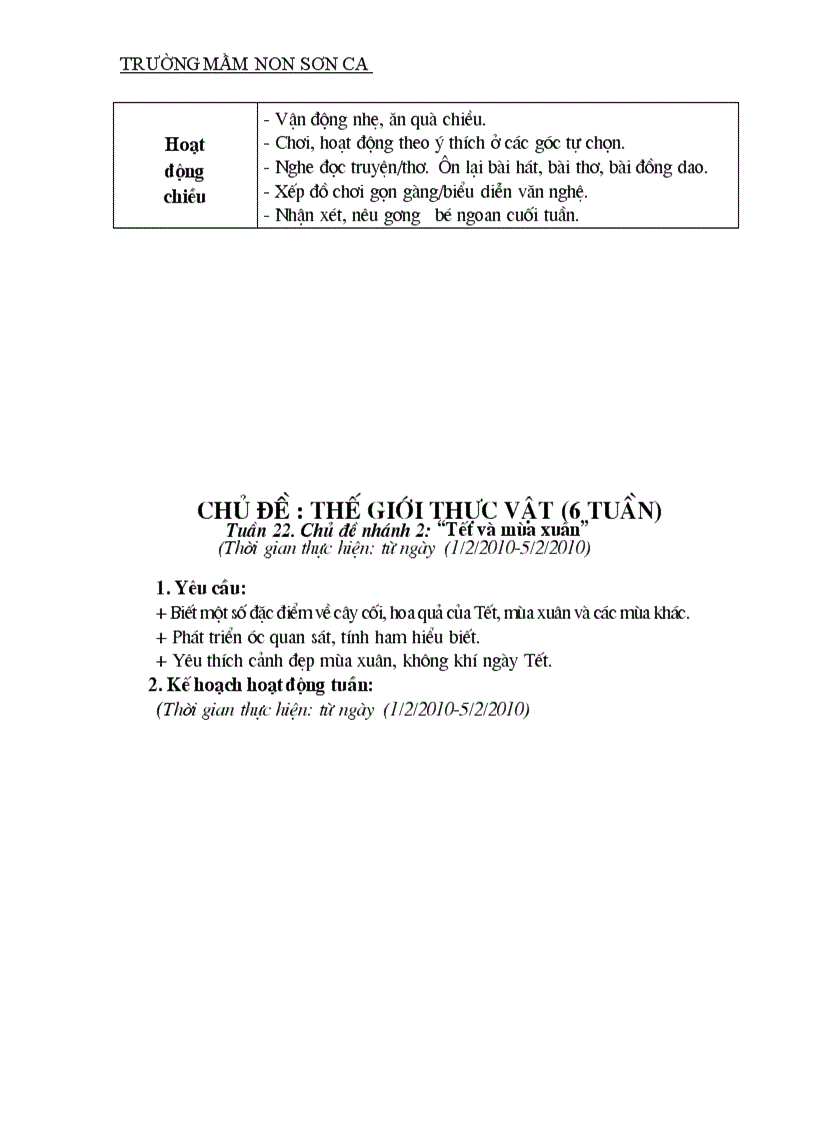 image for page Kh giảng dạy chủ đề thực vật